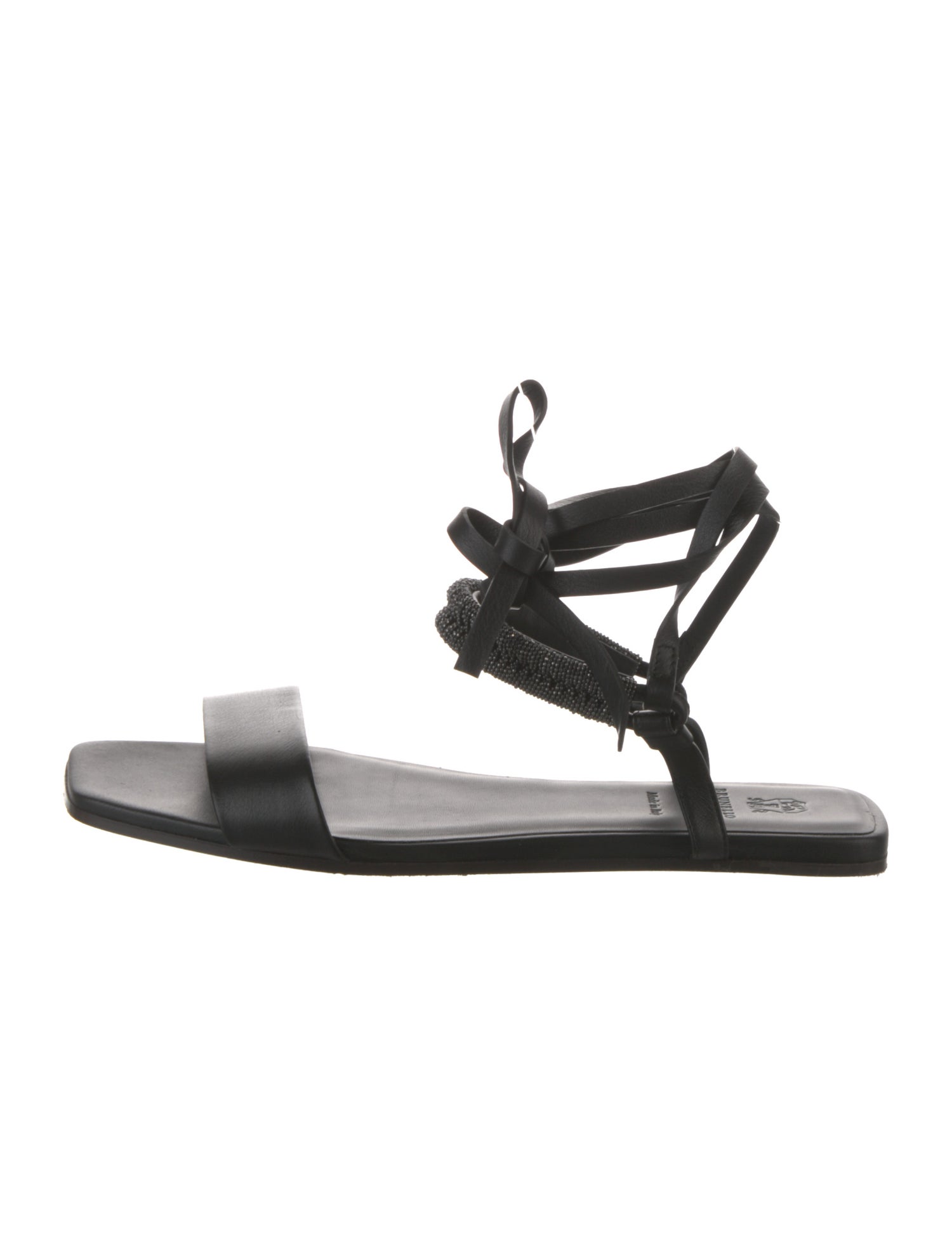 Brunello Cucinelli Leather Gladiator Sandals