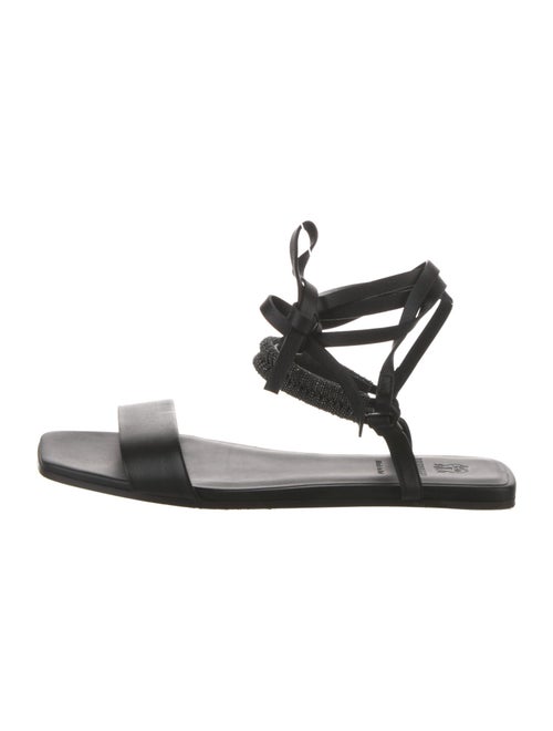 Brunello Cucinelli Leather Gladiator Sandals