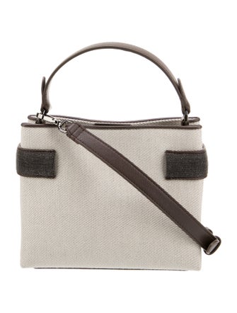 Brunello Cucinelli Canvas Top Handle Bag