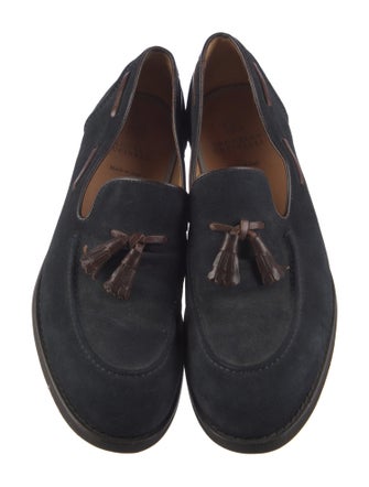 Brunello Cucinelli Suede Tassel Accents Dress Loafers