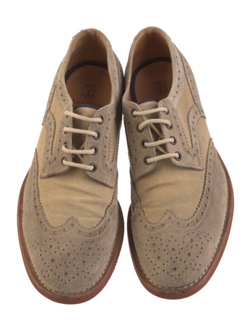 Brunello Cucinelli Suede Lasercut Accents Brogues
