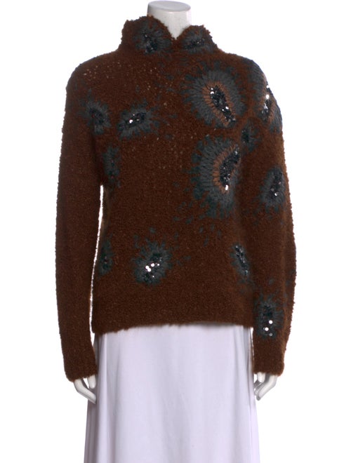 Brunello Cucinelli Mohair Paisley Print Sweater