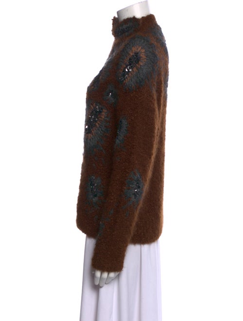 Brunello Cucinelli Mohair Paisley Print Sweater
