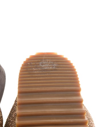 Brunello Cucinelli Suede Colorblock Pattern Slides