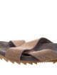Brunello Cucinelli Suede Colorblock Pattern Slides