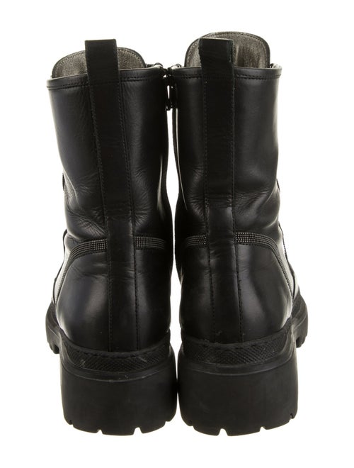 Brunello Cucinelli Leather Combat Boots