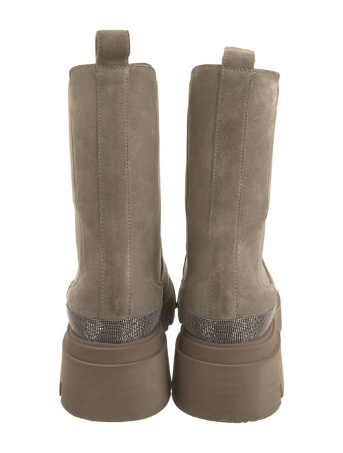 Brunello Cucinelli Monili Suede Chelsea Boots