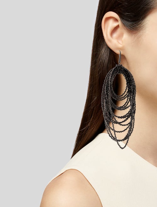 Brunello Cucinelli Beaded Vetro Drop Earrings