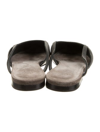Brunello Cucinelli Monili Leather Mules