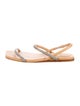 Brunello Cucinelli Monili Leather Slingback Sandals