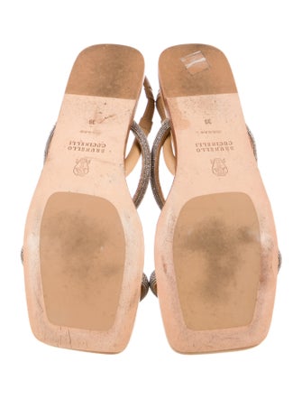 Brunello Cucinelli Monili Leather Slingback Sandals