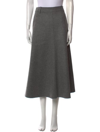 Brunello Cucinelli Virgin Wool Midi Length Skirt