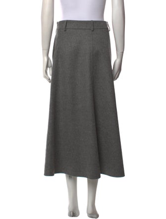 Brunello Cucinelli Virgin Wool Midi Length Skirt