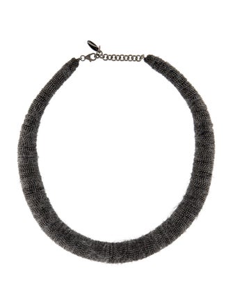 Brunello Cucinelli Beaded Mohair Monili Choker Necklace