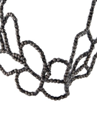 Brunello Cucinelli Ramage Beaded Mohair Choker Necklace