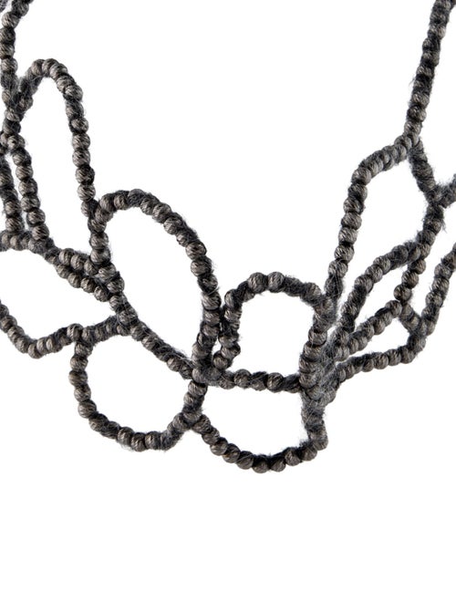 Brunello Cucinelli Ramage Beaded Mohair Choker Necklace