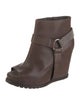 Brunello Cucinelli Leather Crystal Embellishments Boots
