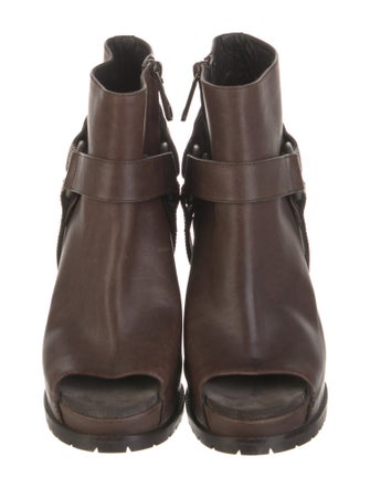 Brunello Cucinelli Leather Crystal Embellishments Boots