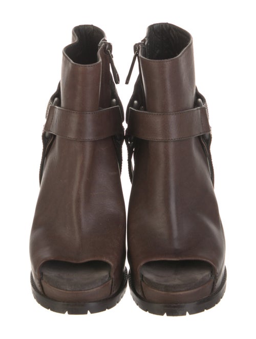 Brunello Cucinelli Leather Crystal Embellishments Boots