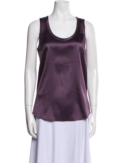 Brunello Cucinelli Silk Scoop Neck Top