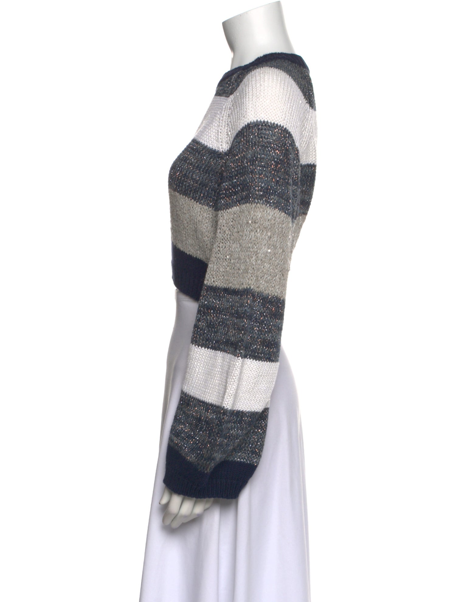 Brunello Cucinelli Virgin Wool Striped Sweater