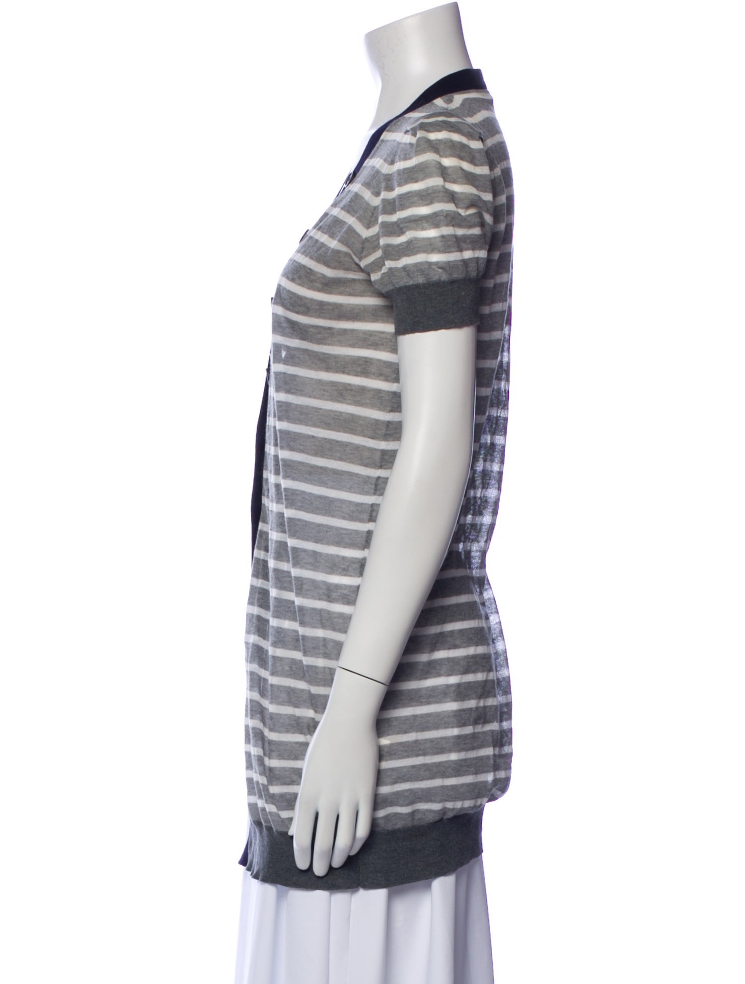 Brunello Cucinelli Striped V-Neck Tunic