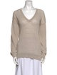 Brunello Cucinelli Linen V-Neck Sweatshirt