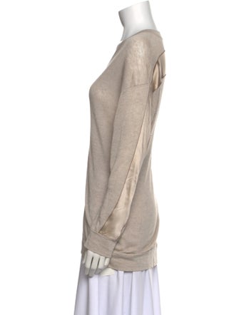 Brunello Cucinelli Linen V-Neck Sweatshirt