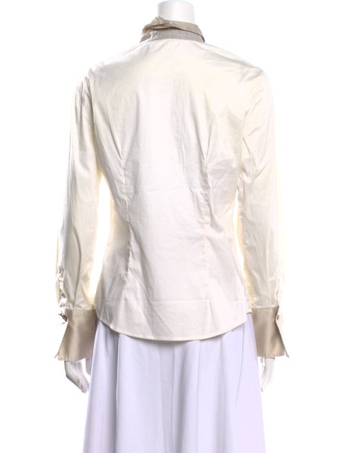Brunello Cucinelli Long Sleeve Button-Up Top