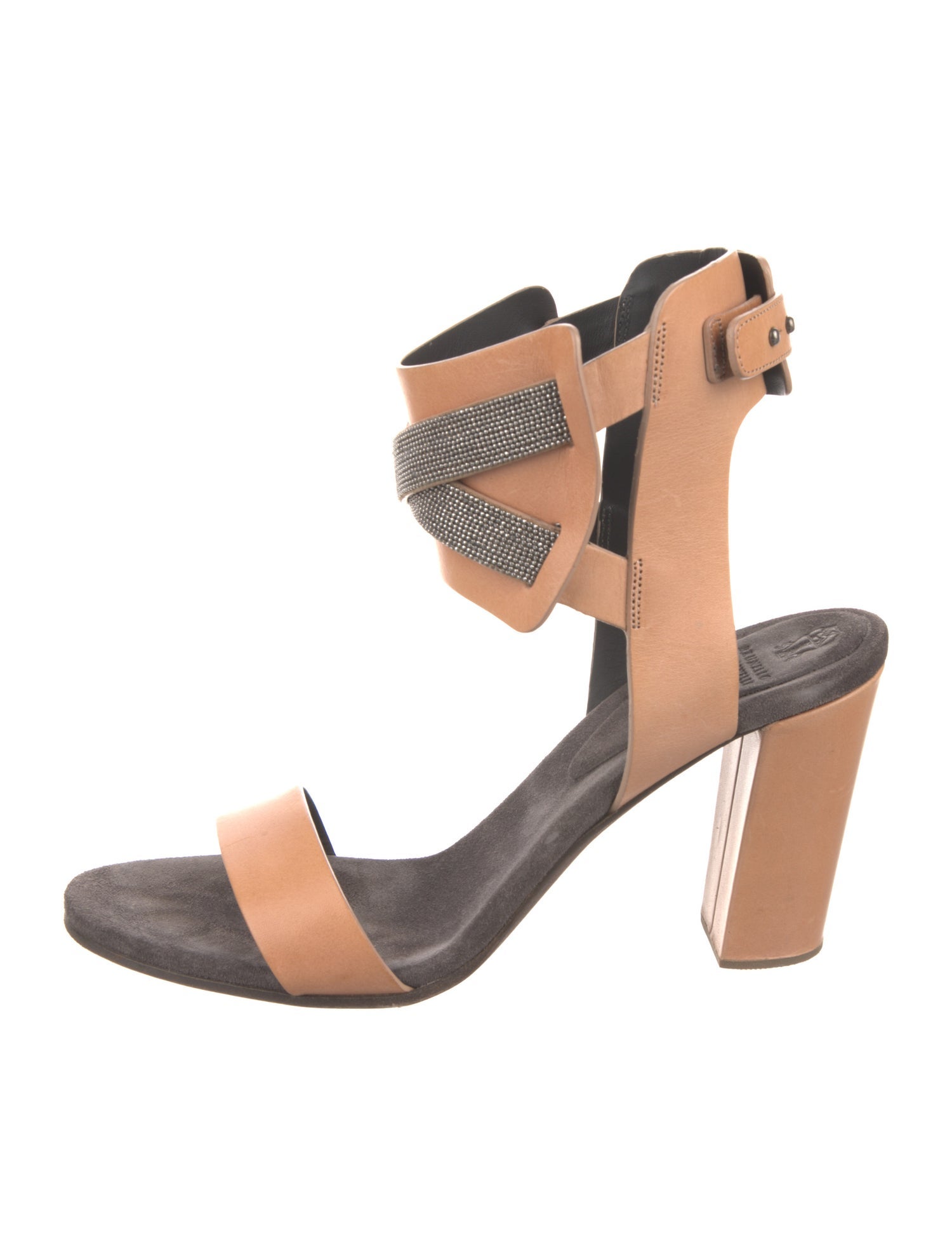 Brunello Cucinelli Monili Leather Sandals