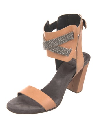 Brunello Cucinelli Monili Leather Sandals
