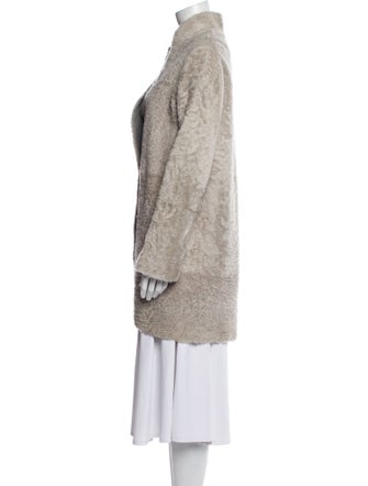 Brunello Cucinelli Leather Faux Fur Coat