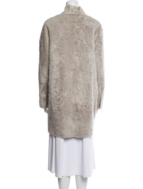 Brunello Cucinelli Leather Faux Fur Coat