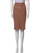 Brunello Cucinelli Leather Knee-Length Skirt