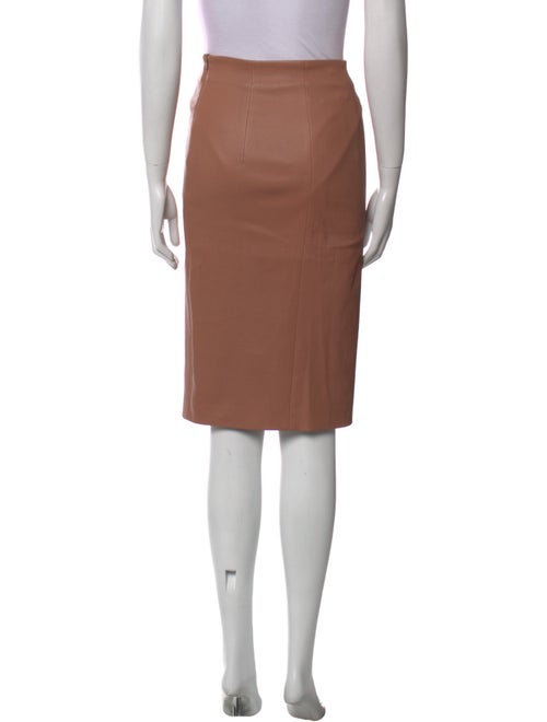 Brunello Cucinelli Leather Knee-Length Skirt
