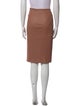 Brunello Cucinelli Leather Knee-Length Skirt