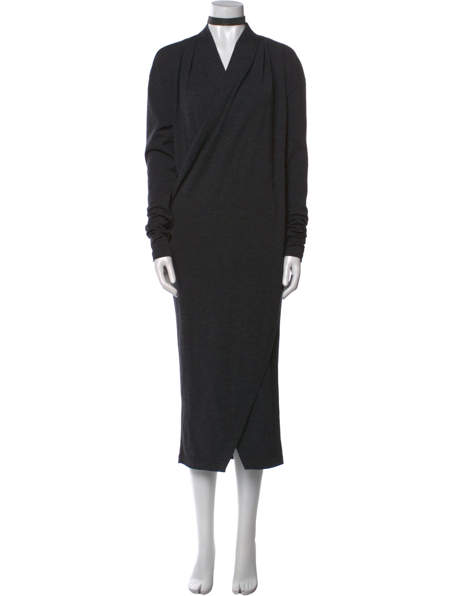 Brunello Cucinelli Virgin Wool Midi Length Dress