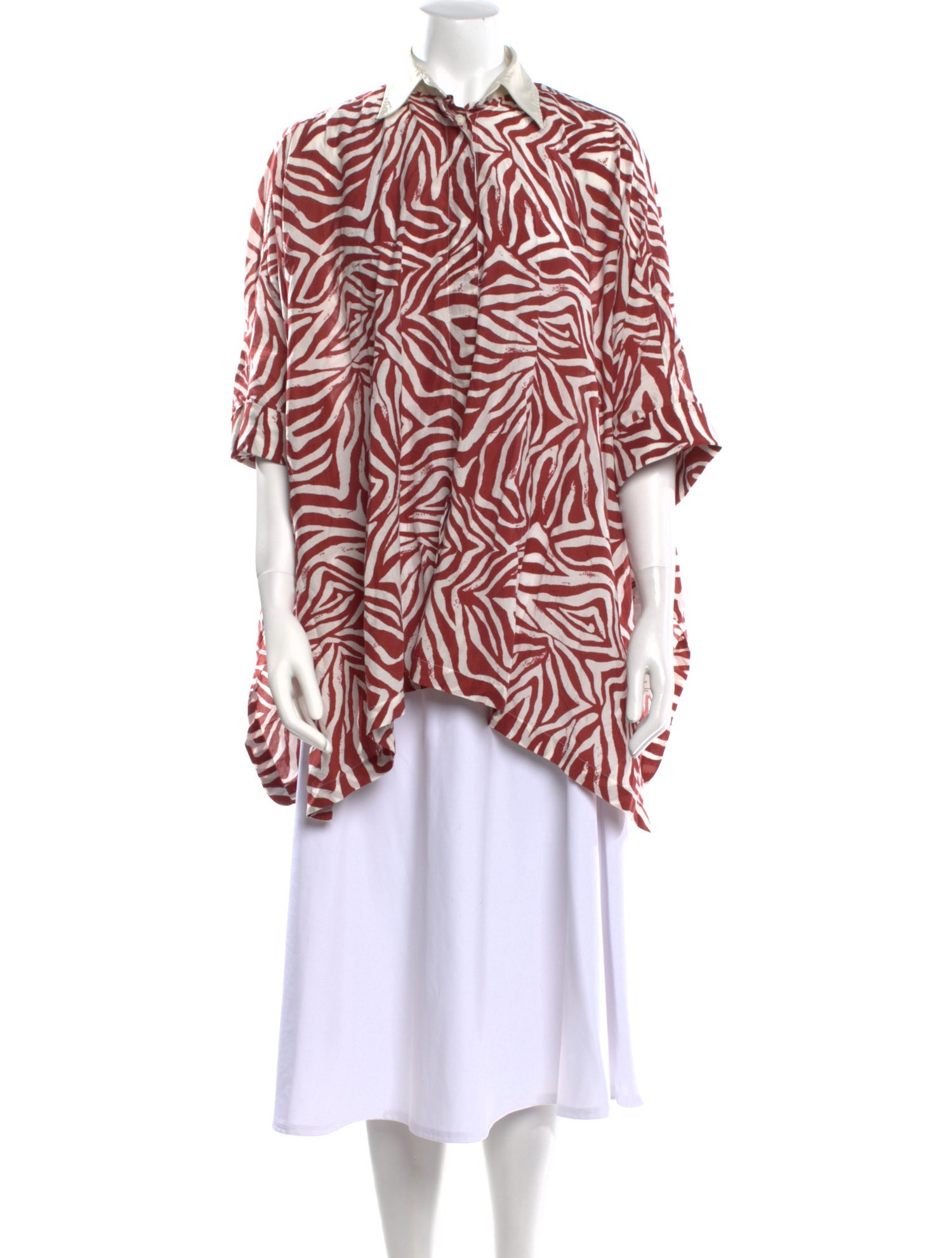 Brunello Cucinelli Printed Mock Neck Tunic