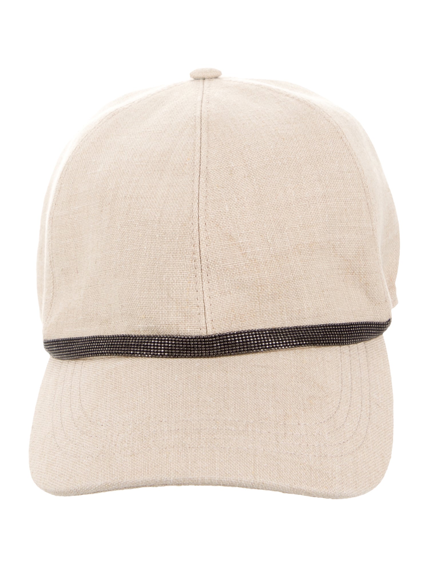 Brunello Cucinelli Embellished Linen Baseball Hat