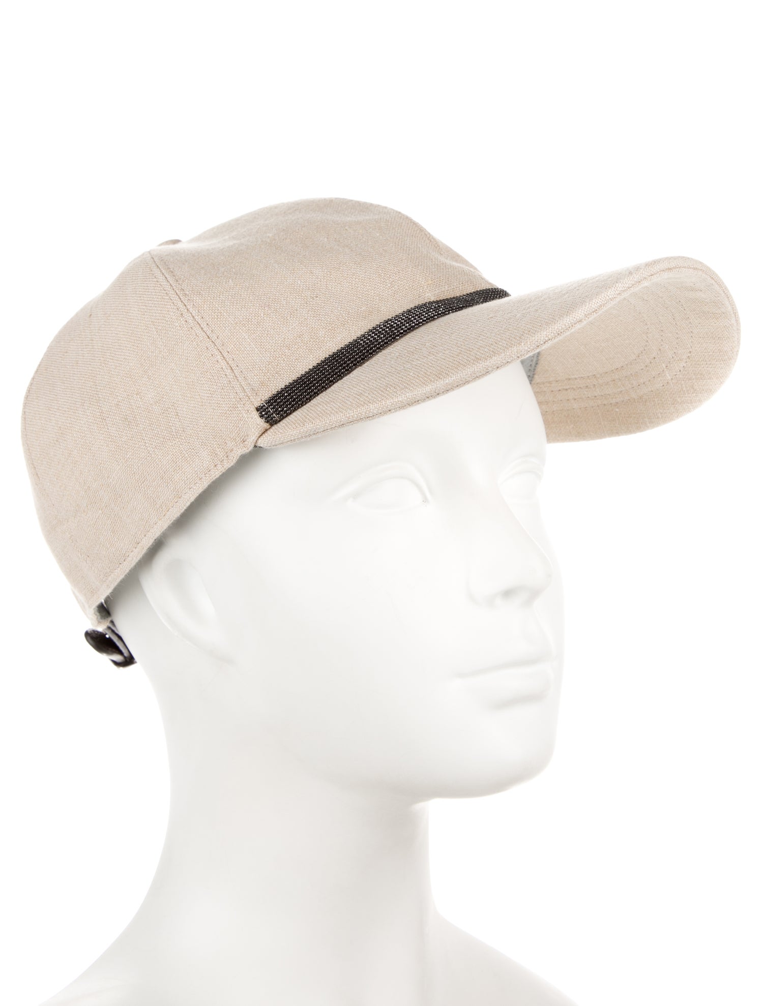 Brunello Cucinelli Embellished Linen Baseball Hat