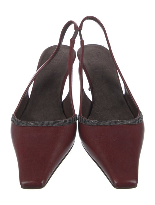 Brunello Cucinelli Leather Slingback Pumps