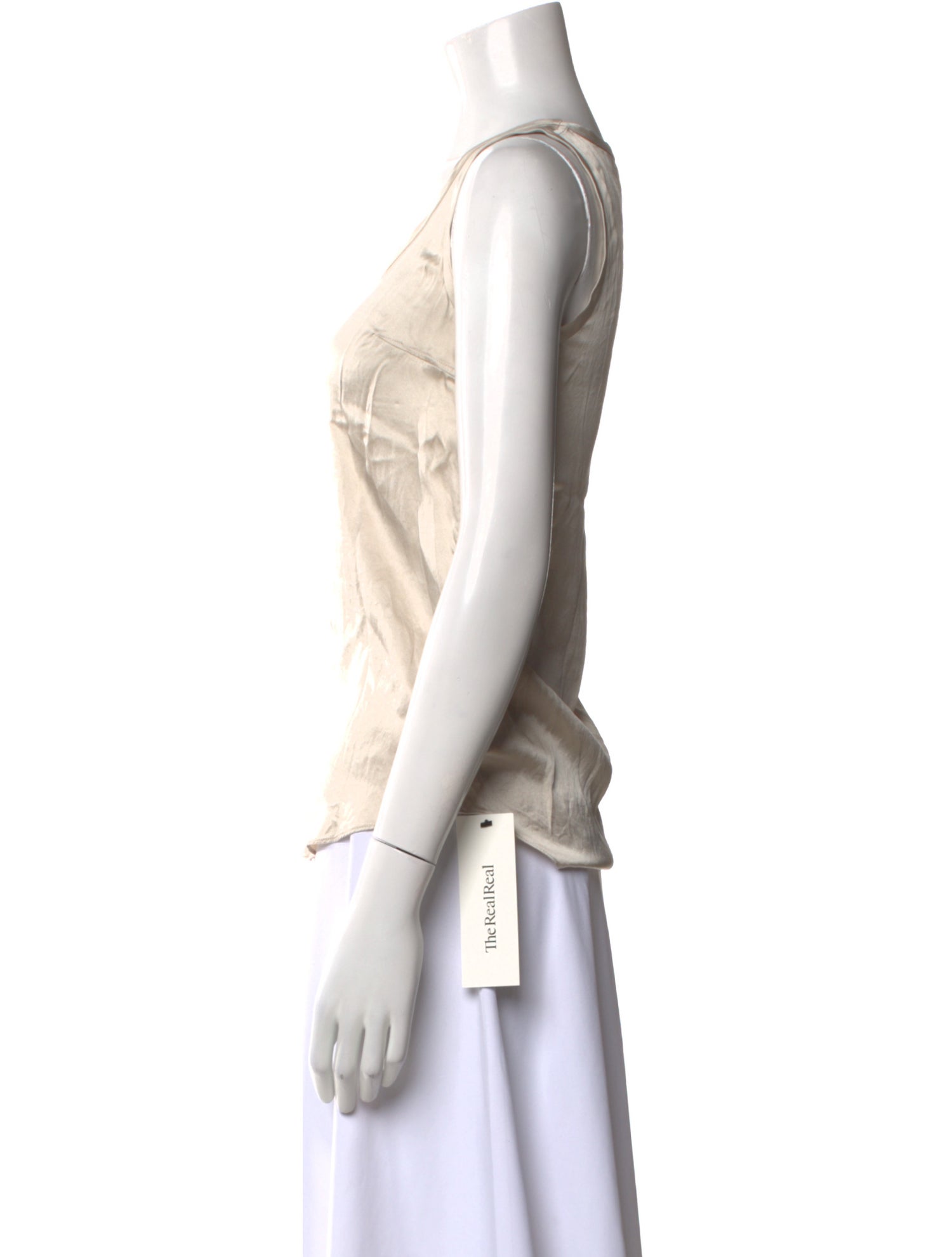 Brunello Cucinelli Silk Scoop Neck Top