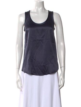 Brunello Cucinelli Silk Scoop Neck Top