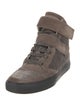 Brunello Cucinelli Suede Colorblock Pattern Wedge Sneakers