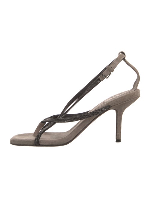 Brunello Cucinelli Leather Slingback Sandals