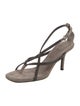 Brunello Cucinelli Leather Slingback Sandals