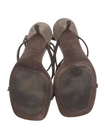 Brunello Cucinelli Leather Slingback Sandals