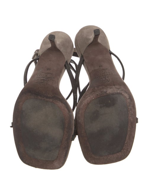 Brunello Cucinelli Leather Slingback Sandals