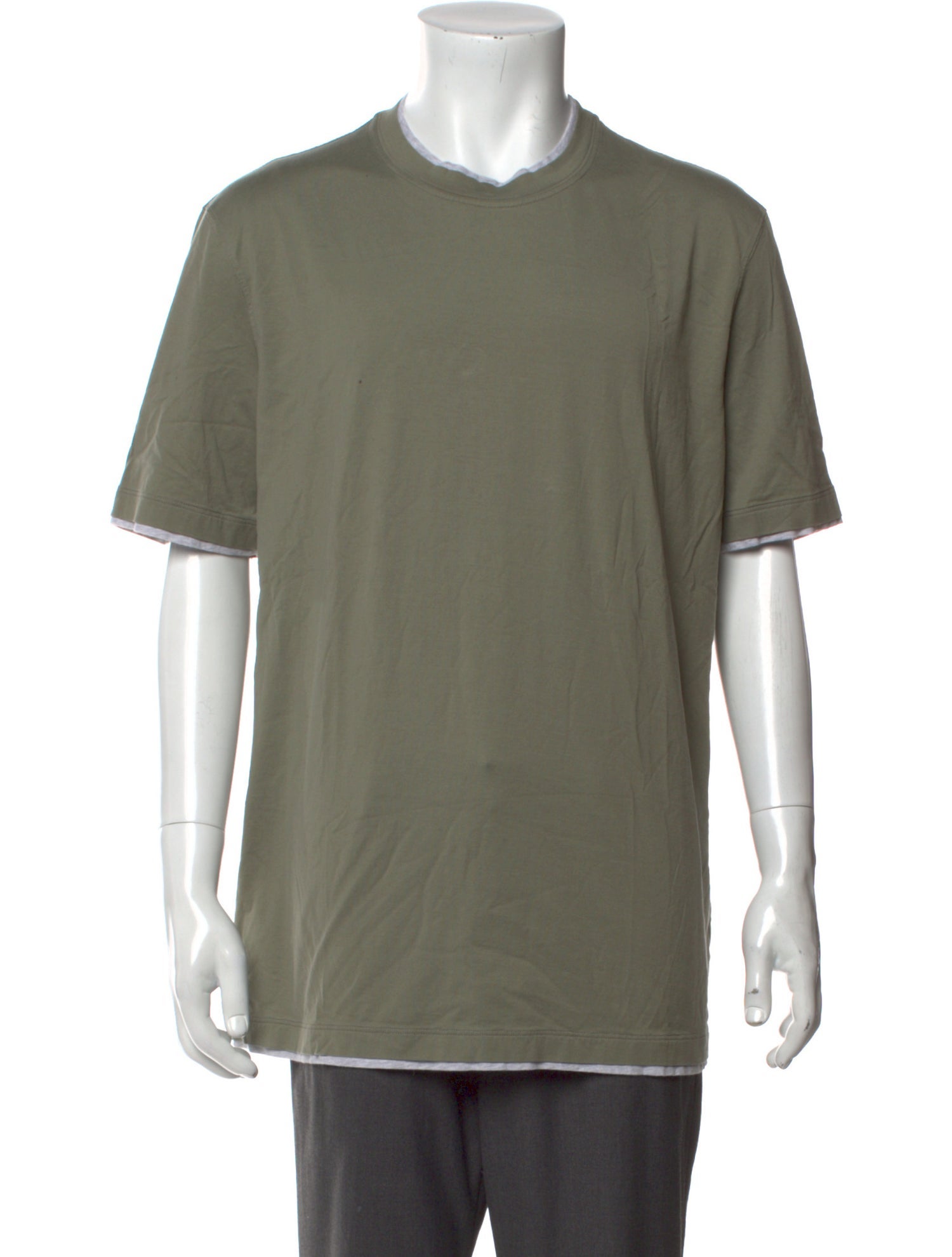 Brunello Cucinelli Mock Neck Short Sleeve T-Shirt
