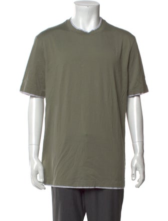 Brunello Cucinelli Mock Neck Short Sleeve T-Shirt